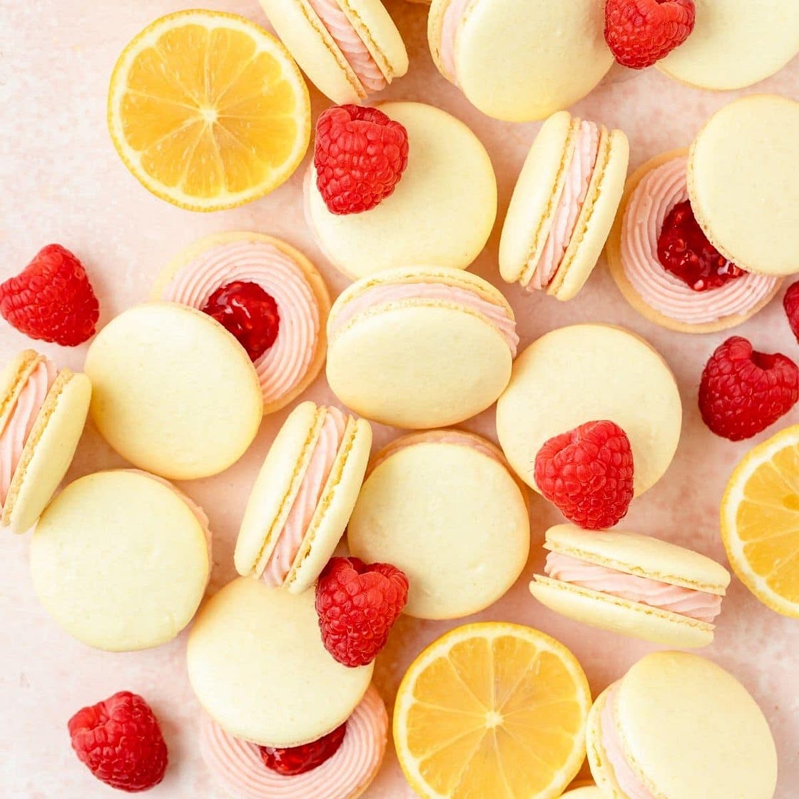 Raspberry Lemon Macarons