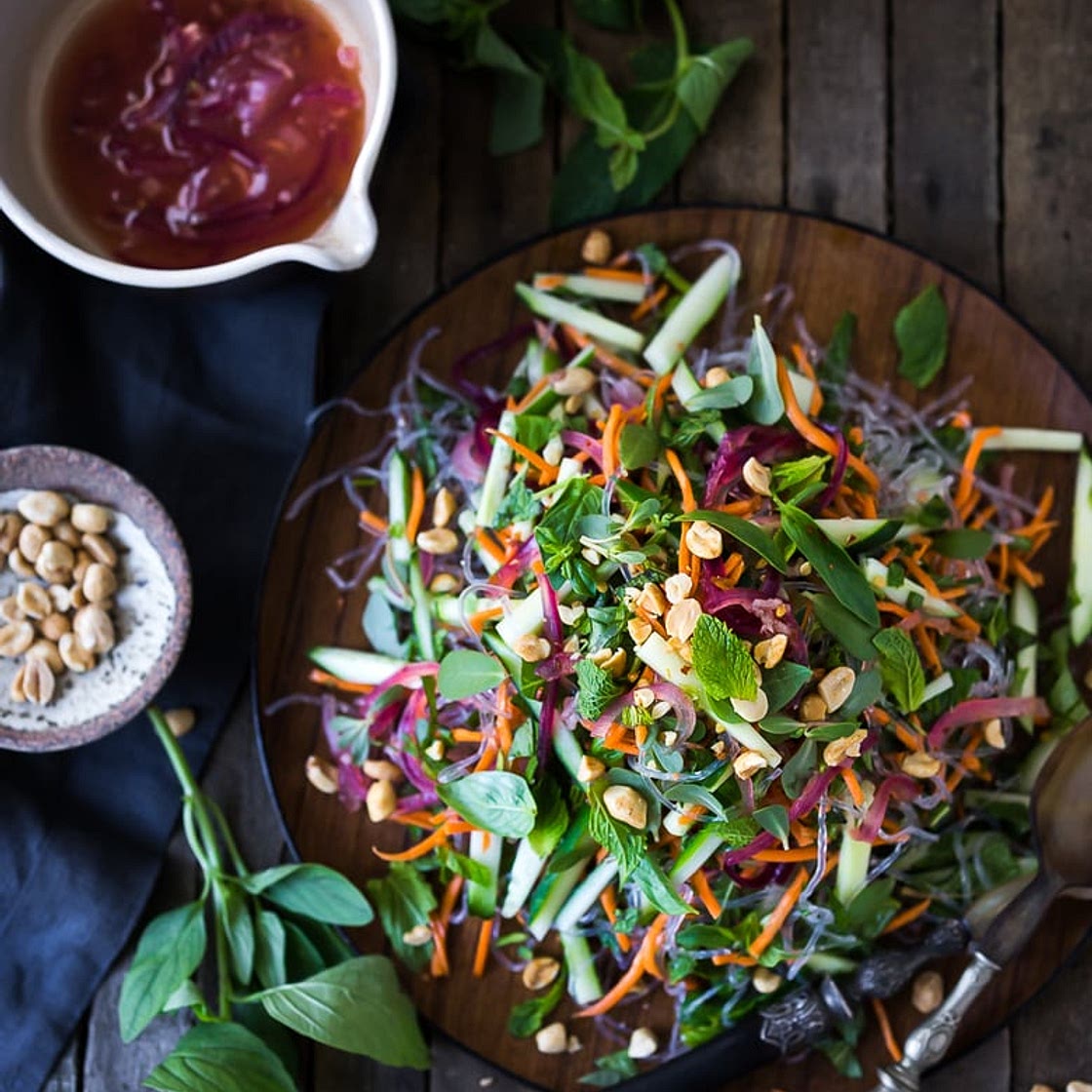 Vietnamese Vermicelli Salad with Sweet Chili Vinaigrette