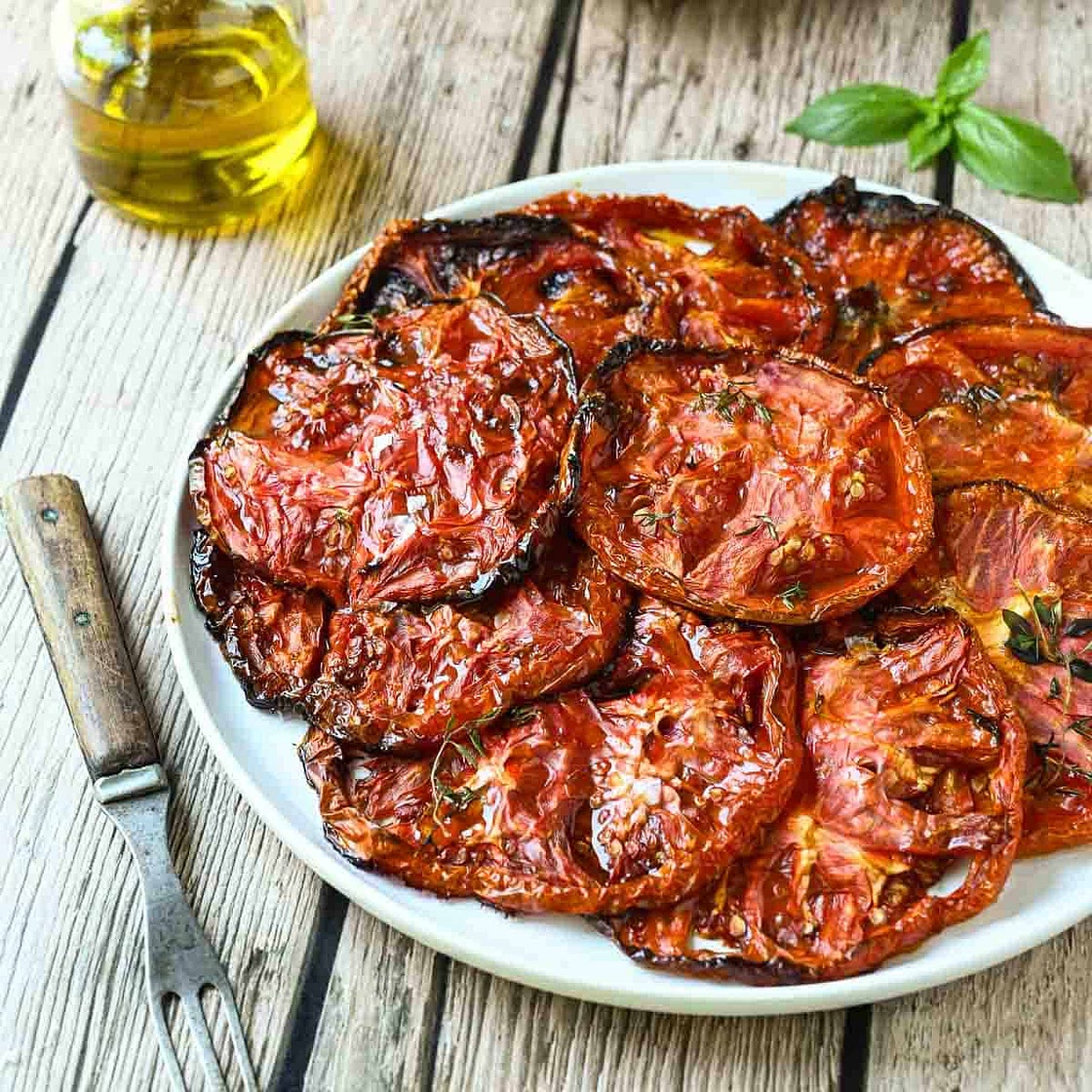 Slow Roasted Beefsteak Tomatoes