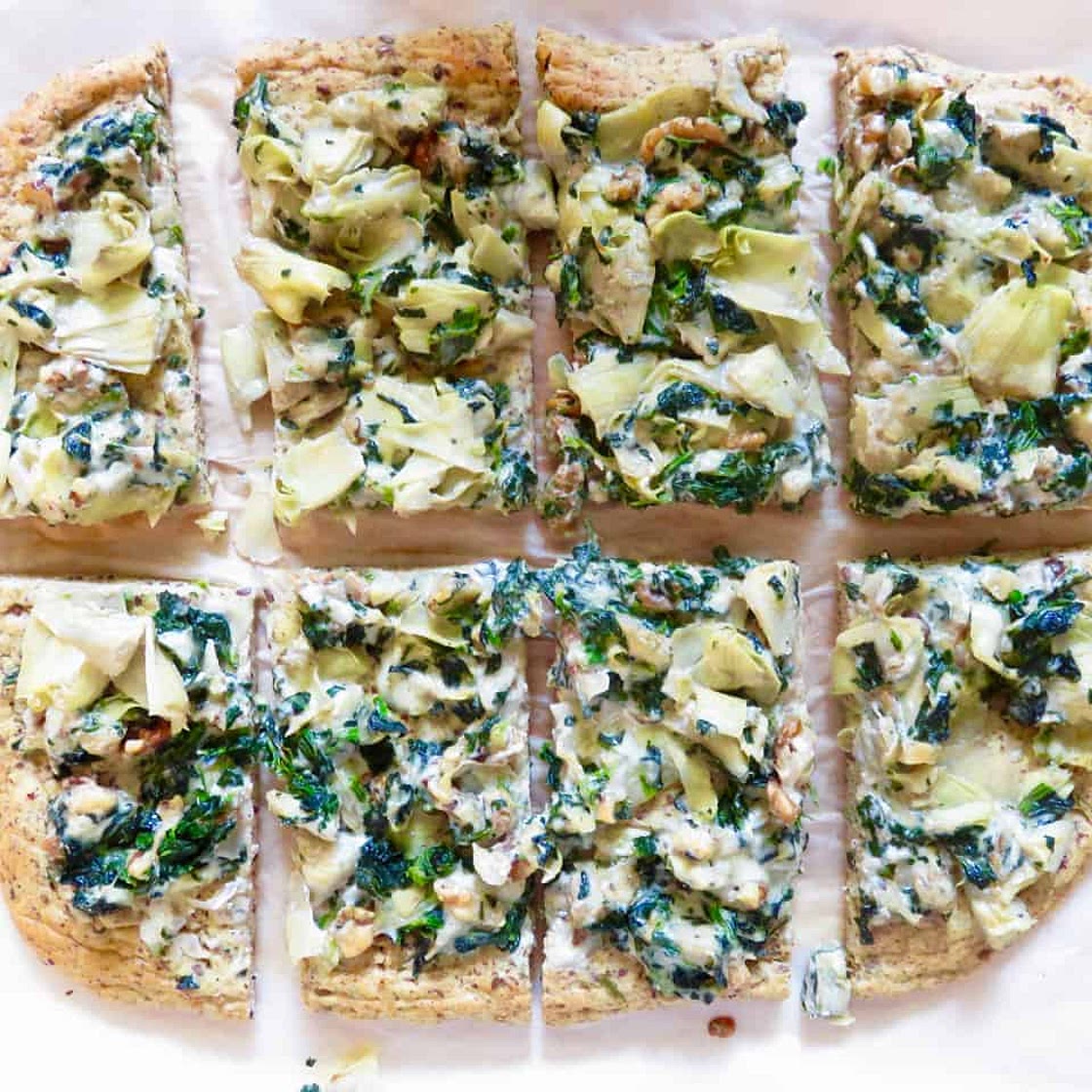 Spinach Artichoke Gorgonzola Pizza