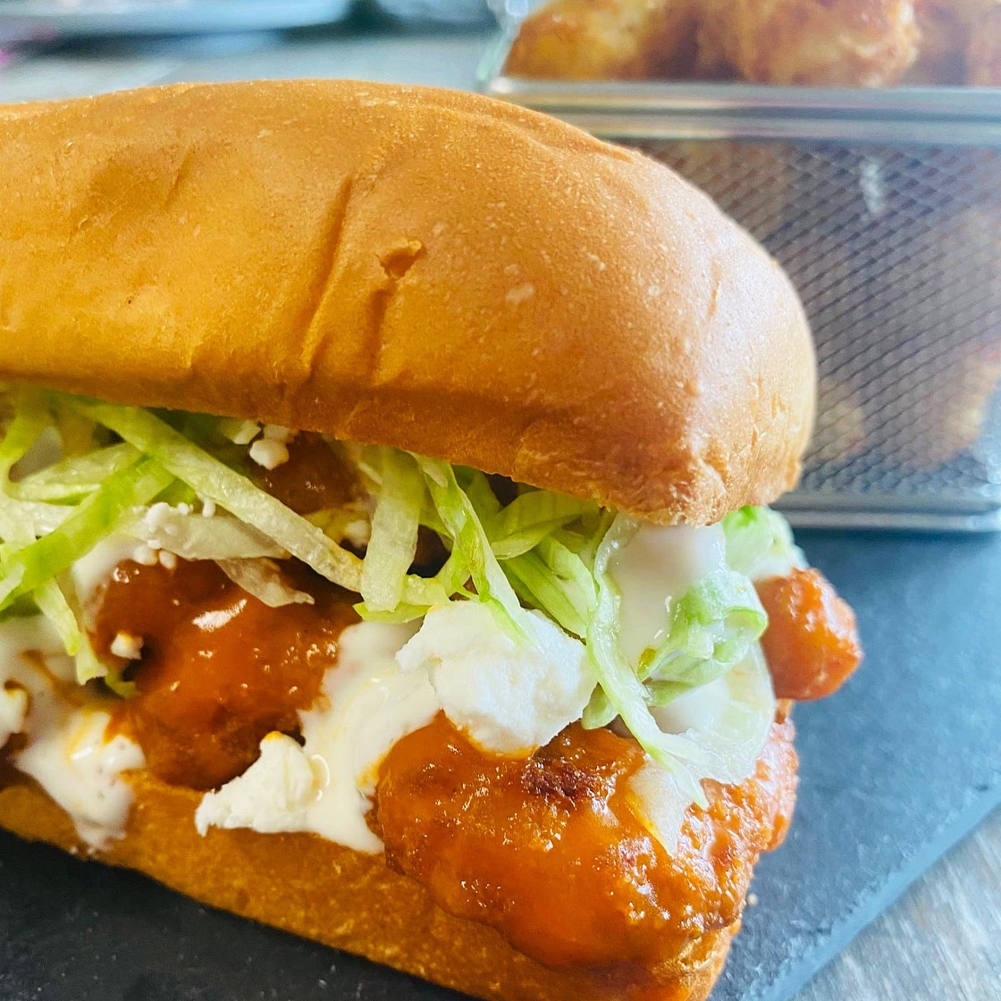 Easy Buffalo Shrimp Po Boys