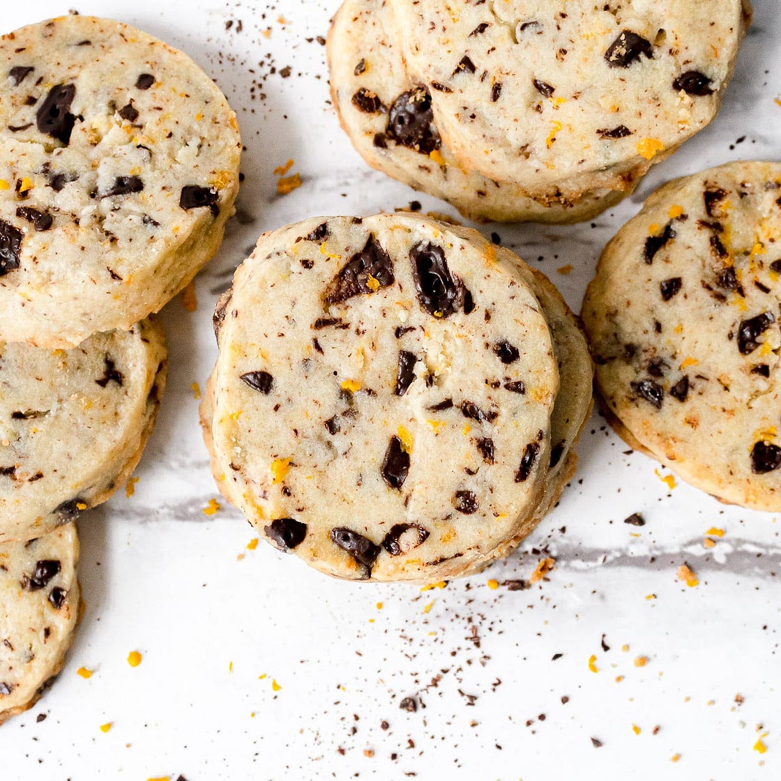 Chocolate Orange Shortbread Cookies