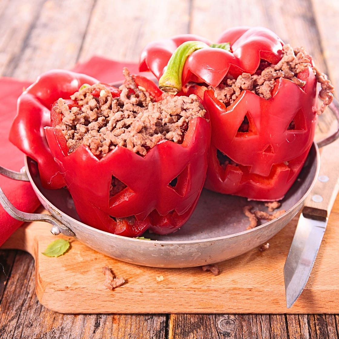 Halloween Stuffed Peppers