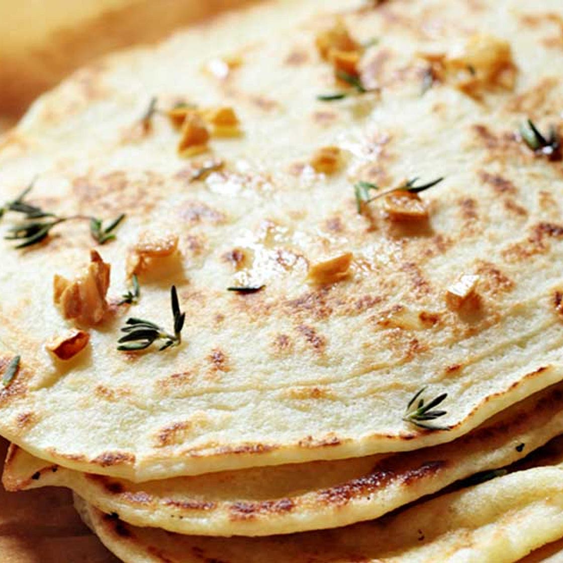 Paleo Garlic Naan Bread (Quick and Easy Recipe)