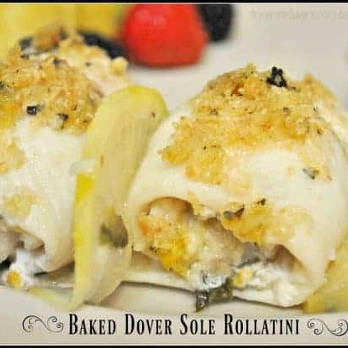 Baked Dover Sole Rollatini