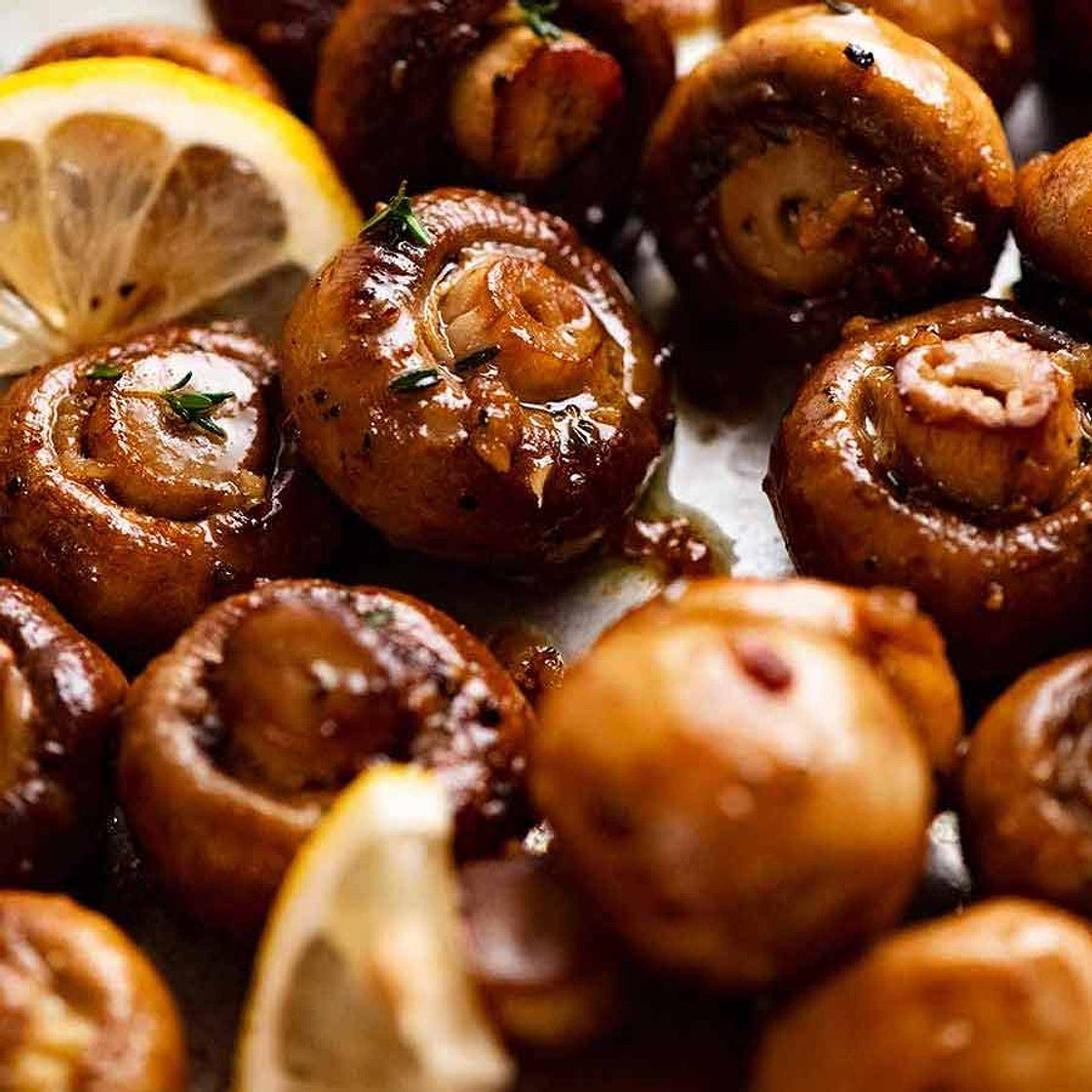 Garlic Butter Roasted Mushrooms