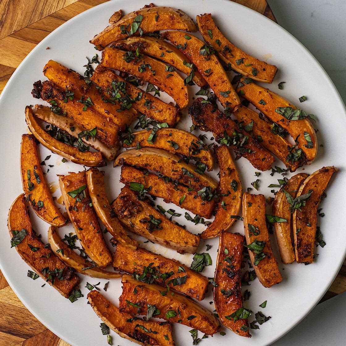 Garlic Parmesan Butternut Squash Fries