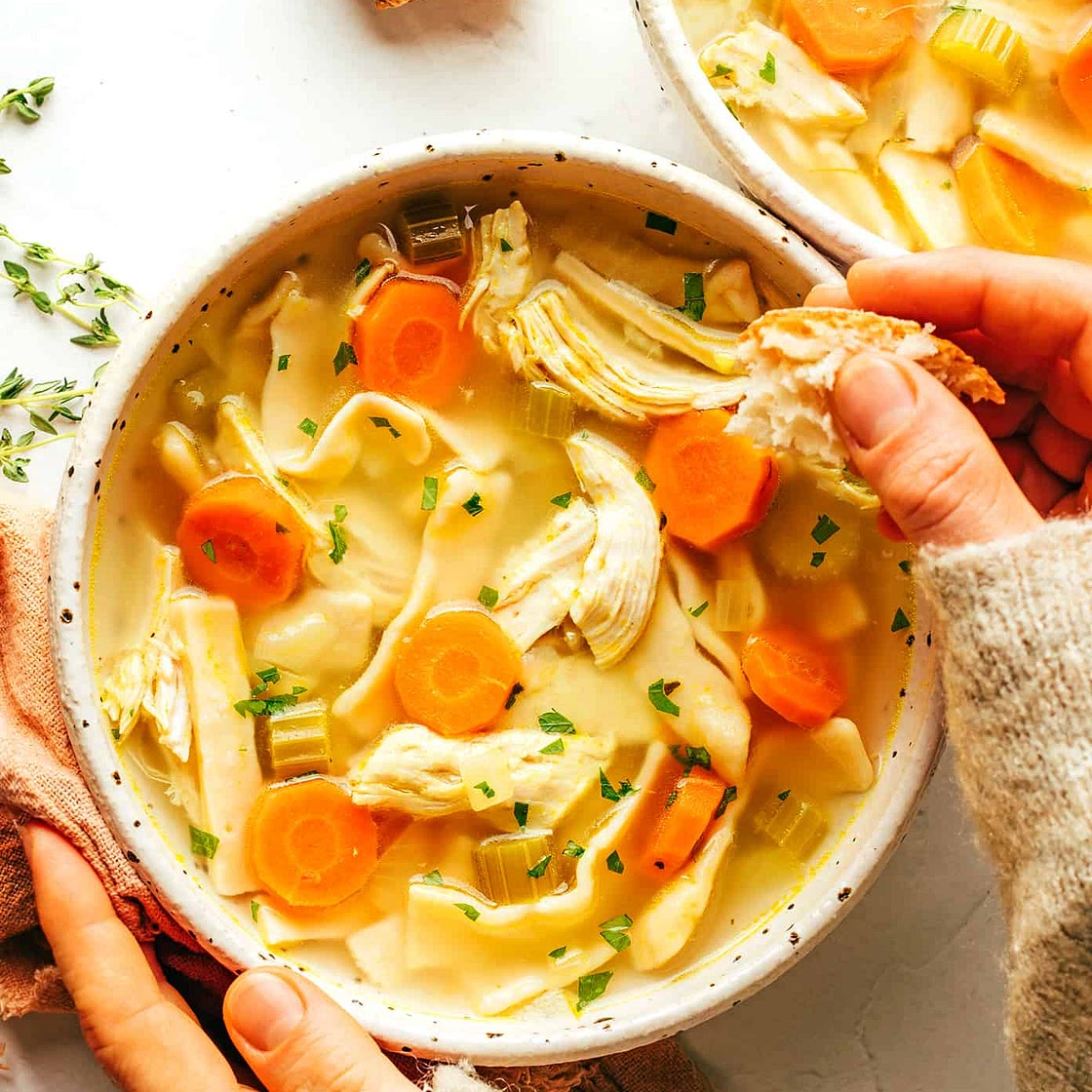 The Coziest Chicken Noodle Soup