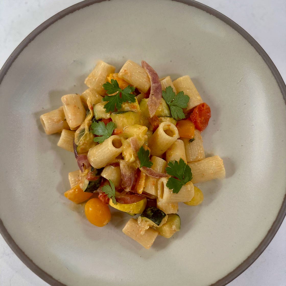 Roasted Summer Vegetable Pasta