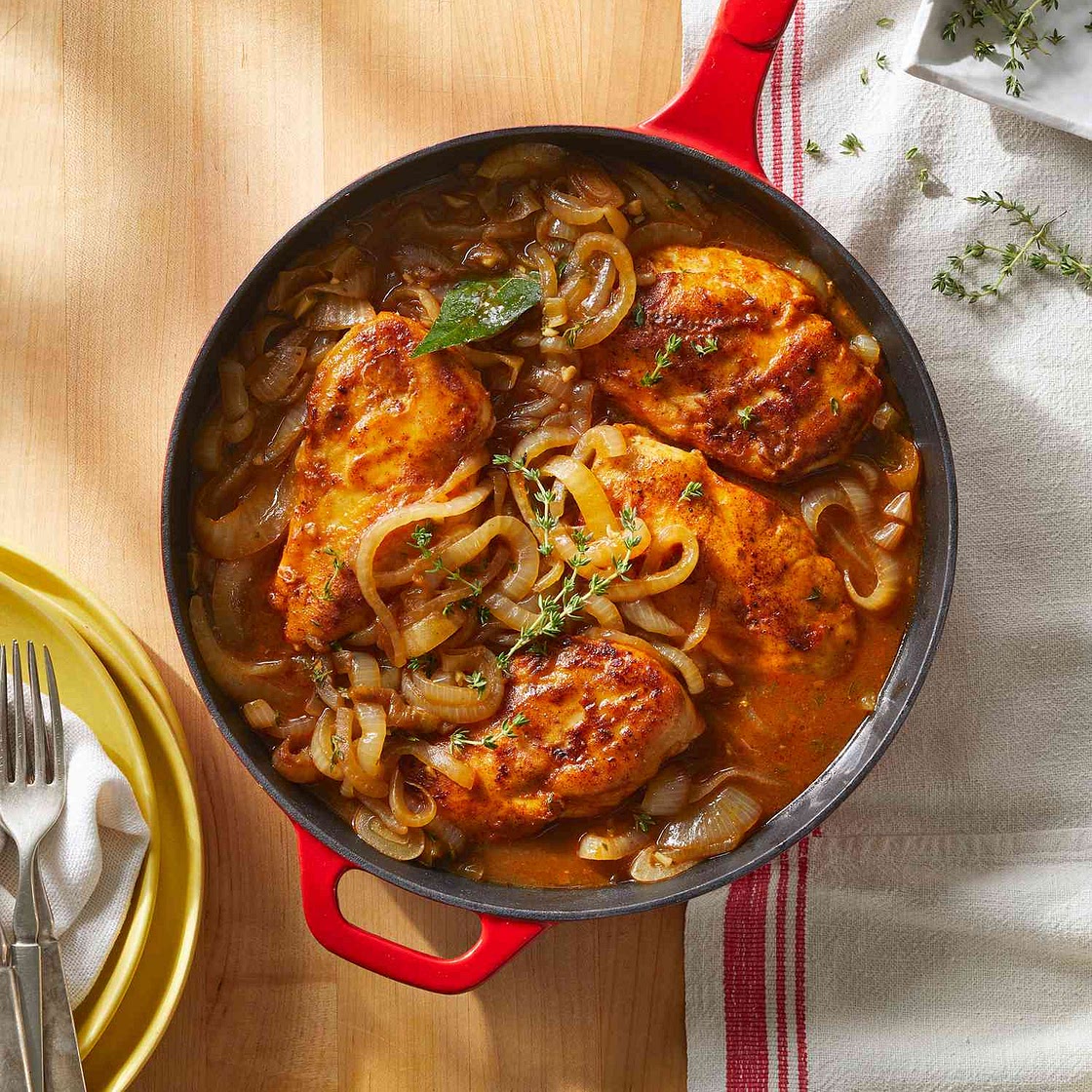 Smothered Chicken Breasts in Onion Gravy