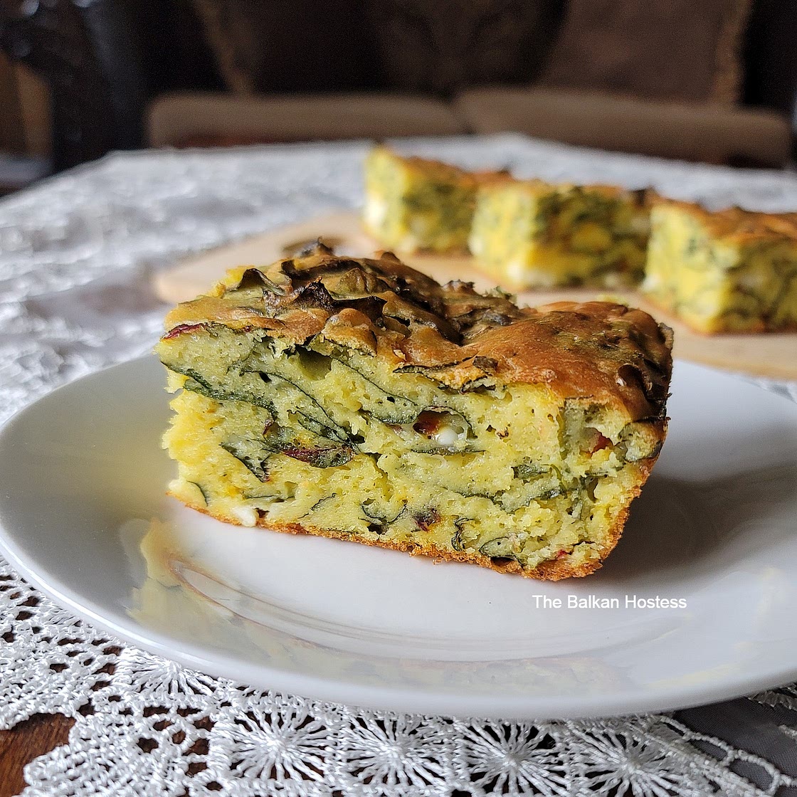 Proja sa Blitvom/Savory Cornbread with Swiss Chard