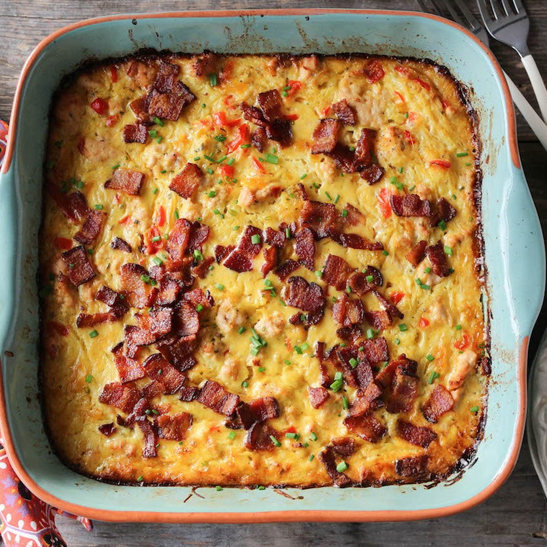 Chicken Bacon Ranch Casserole (video!)