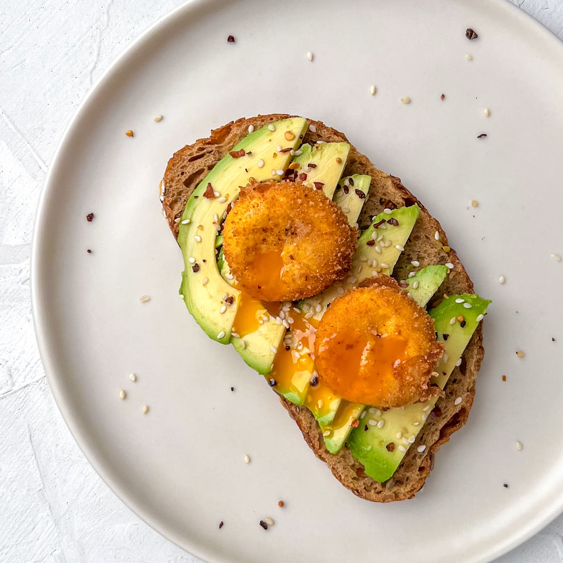 Crispy Egg Yolk Avocado Toast