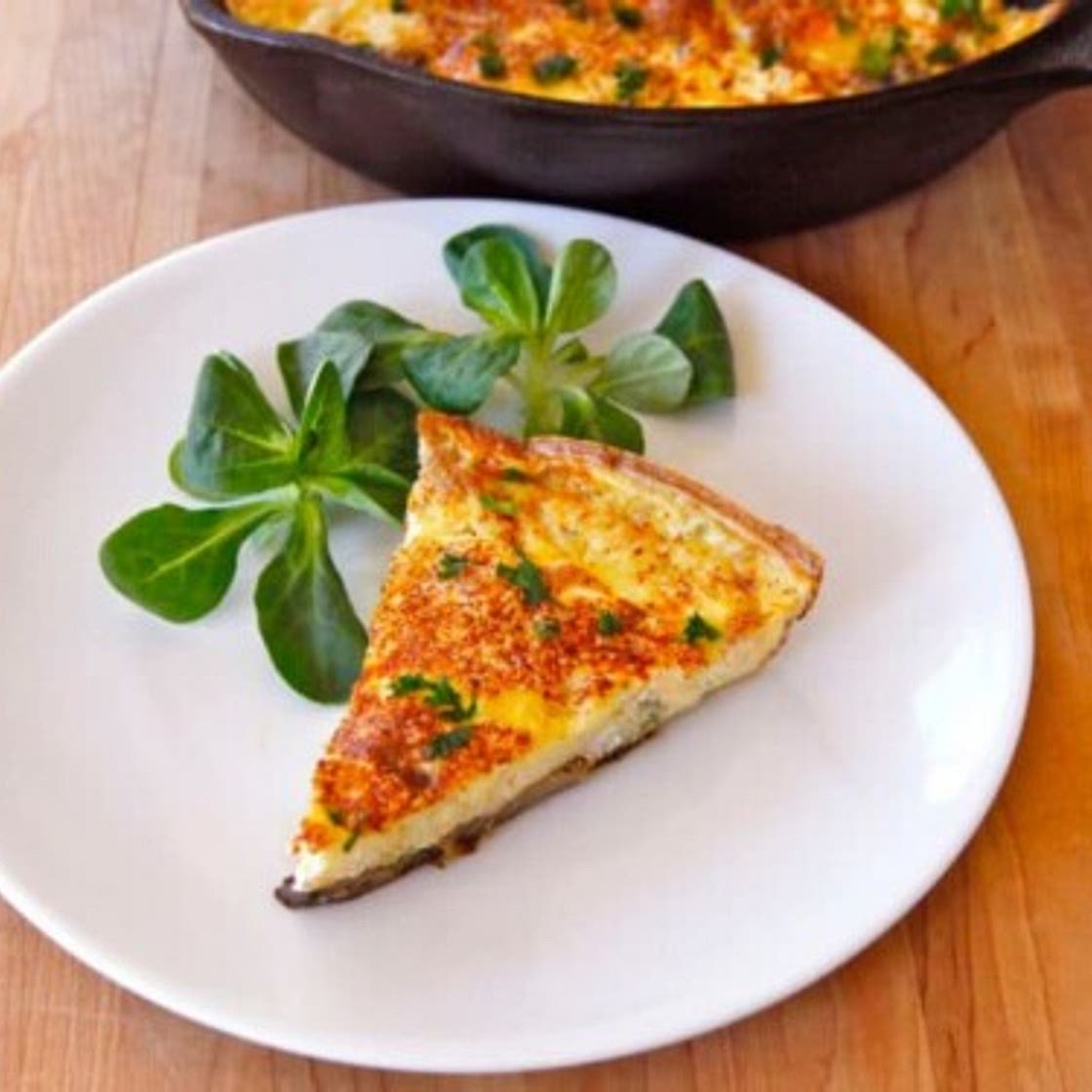 Mushroom, Harissa and Goat Cheese Frittata