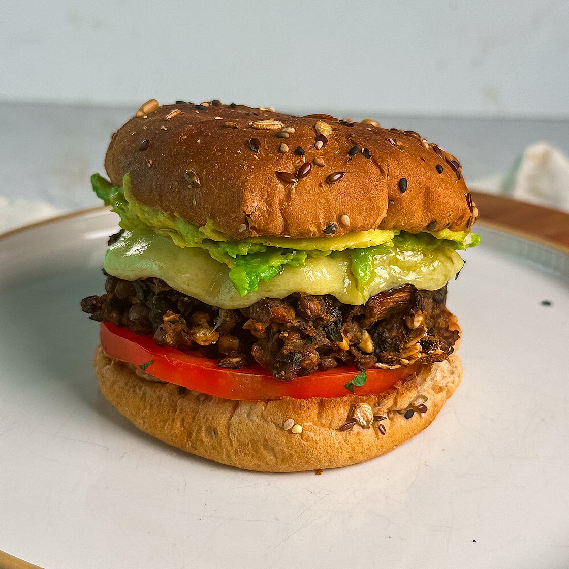 Lentil Mushroom Veggie Burgers