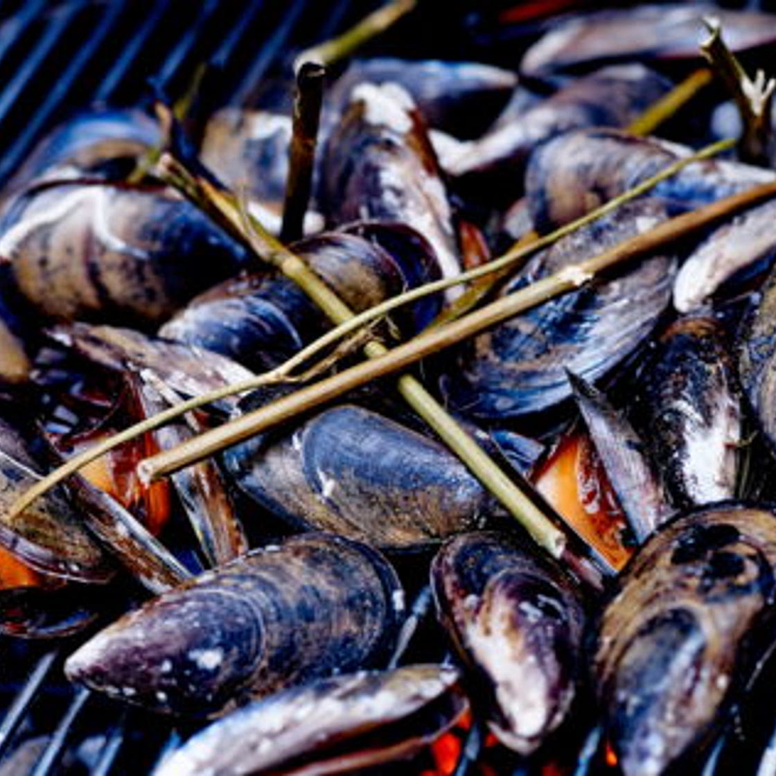 Moules au barbecue
