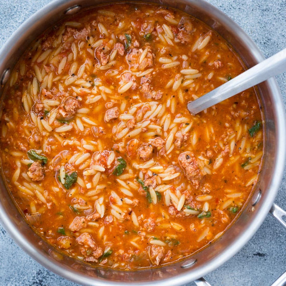 Italian Sausage Soup With Orzo