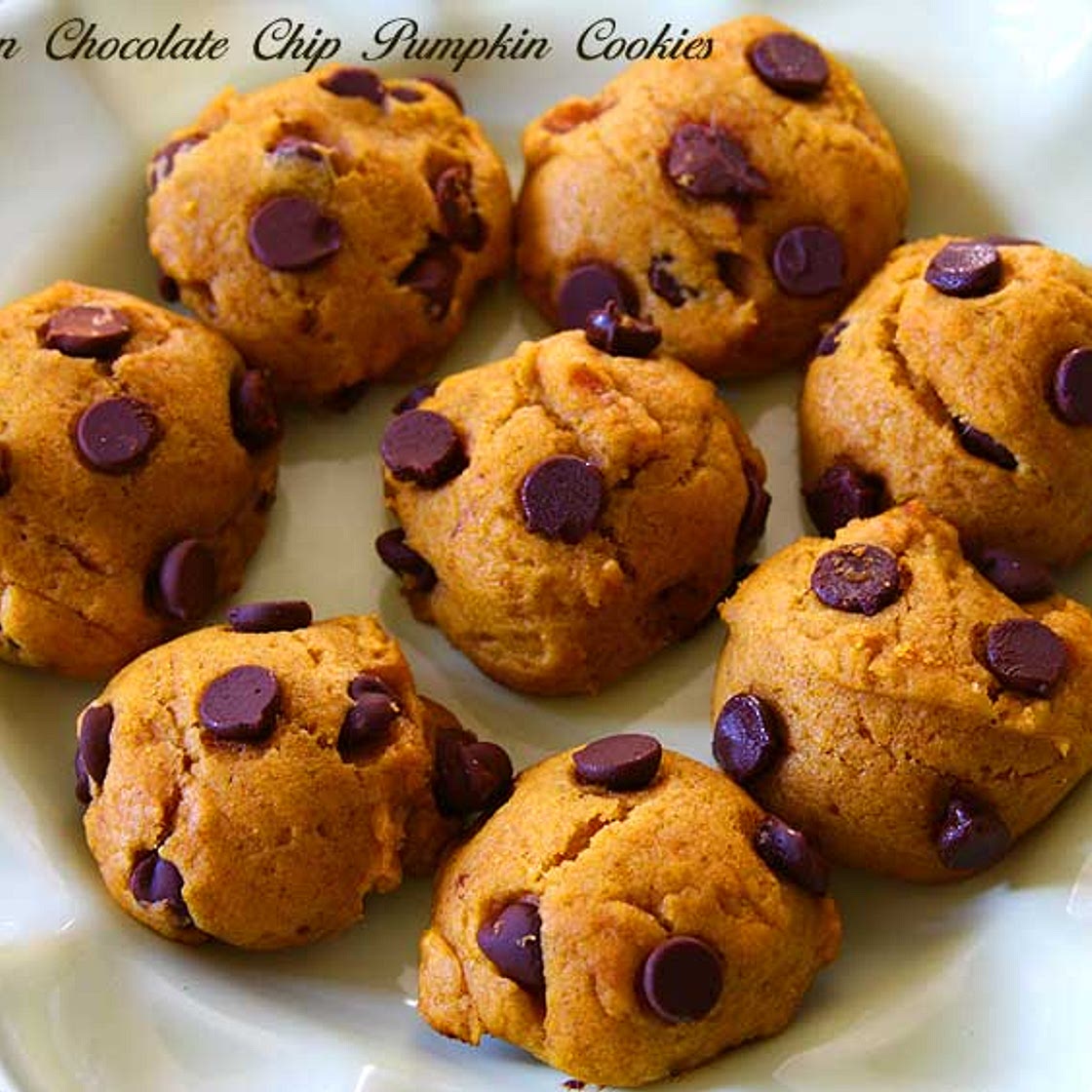 Vegan Pumpkin Chocolate Chip Cookies