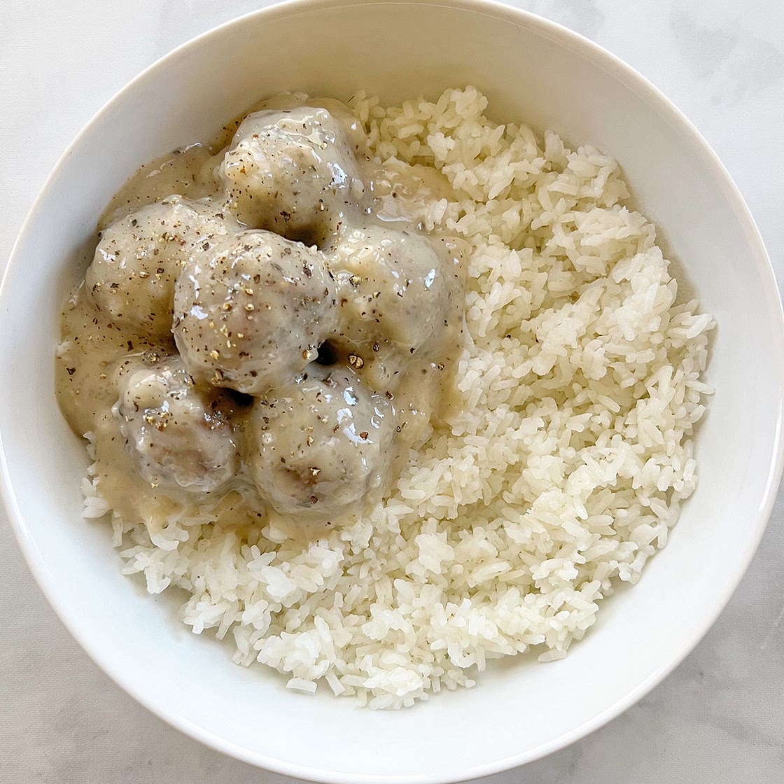 Meatballs and Rice