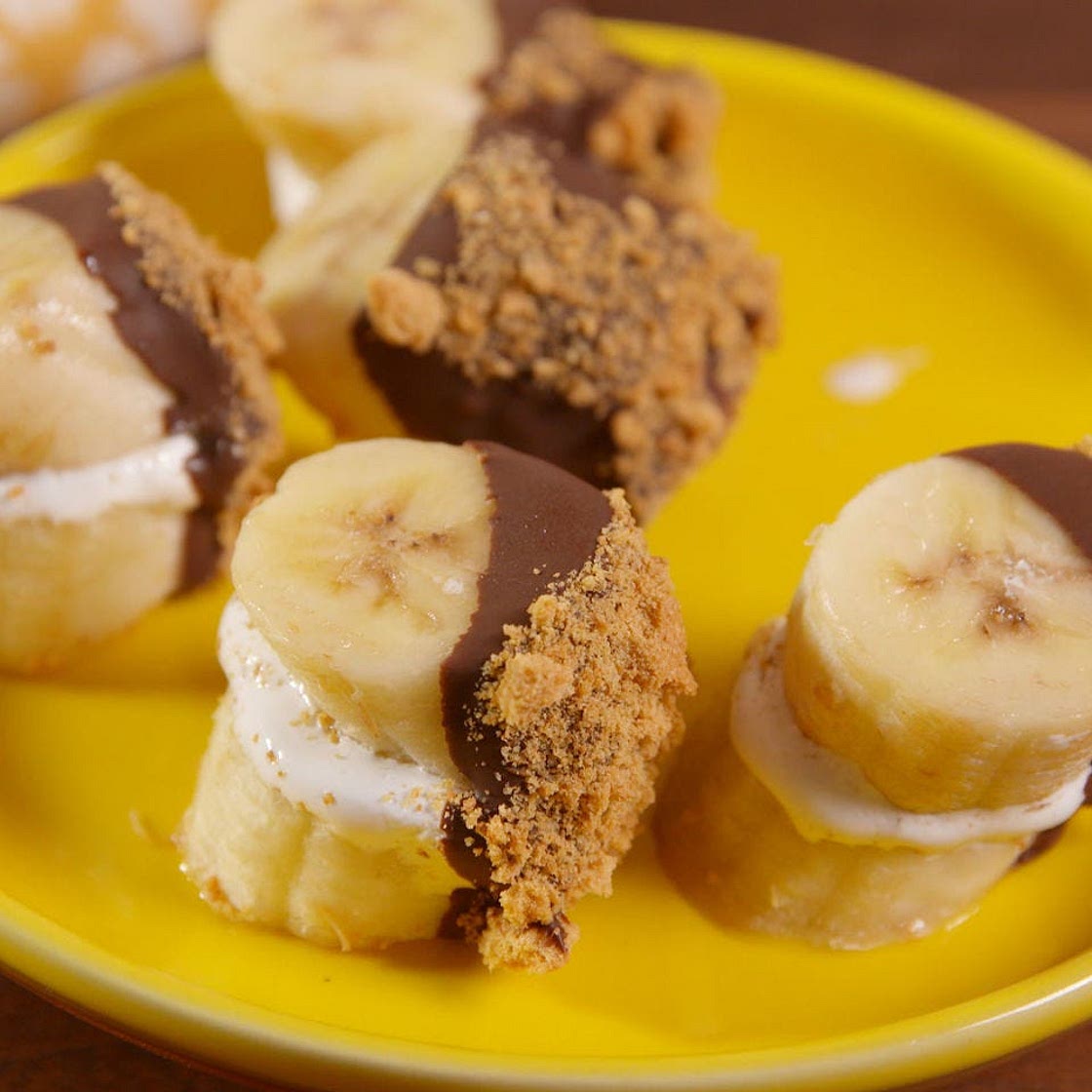 S'mores Banana Bites