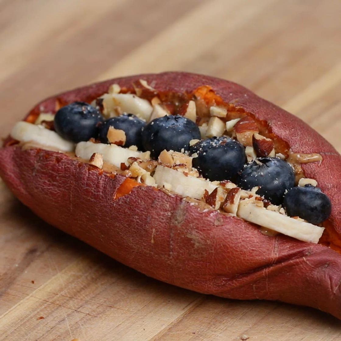 Loaded Breakfast Sweet Potato Recipe by Tasty