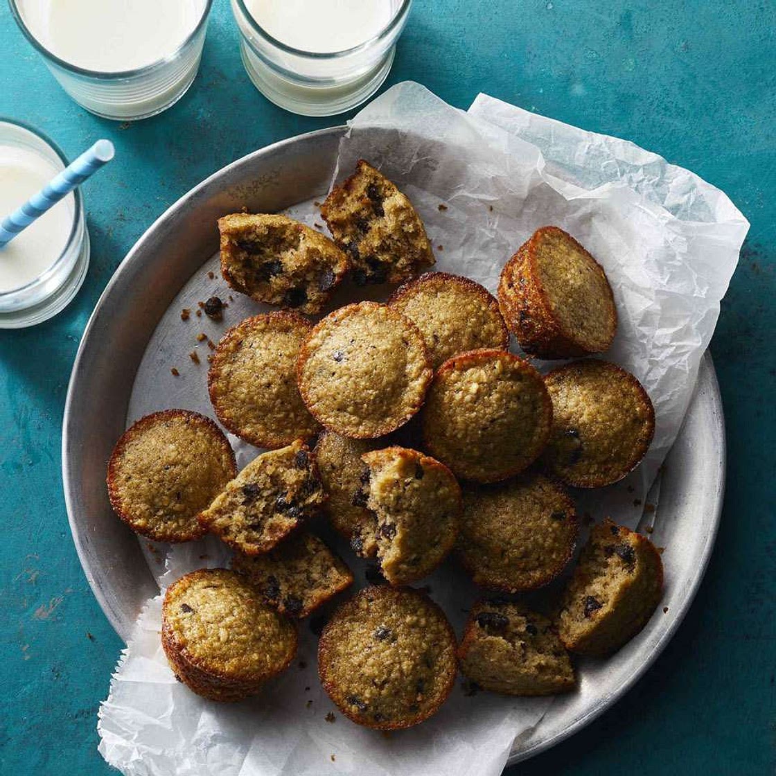 Flourless Banana Chocolate Chip Mini Muffins