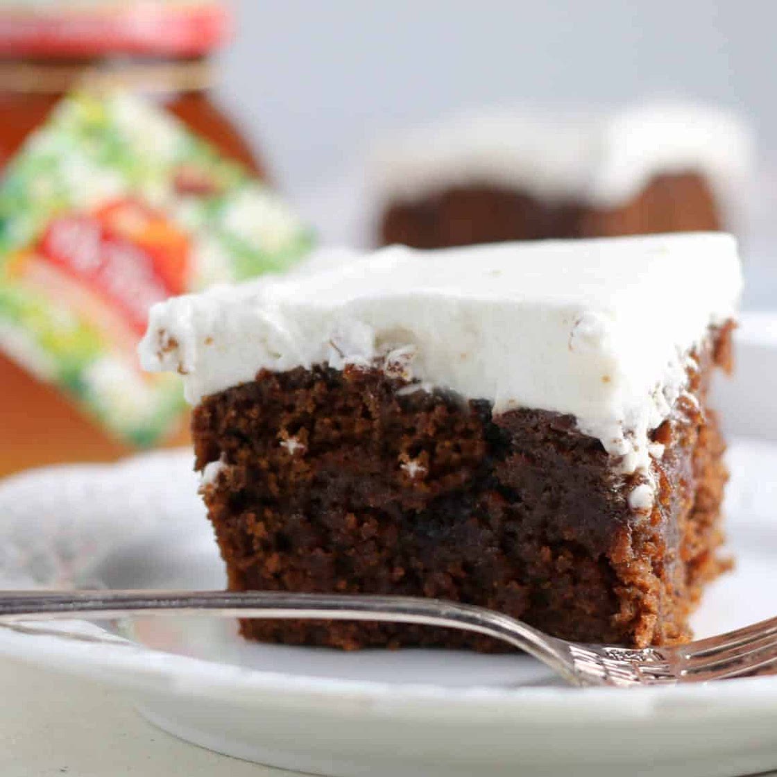 Gingerbread Poke Cake