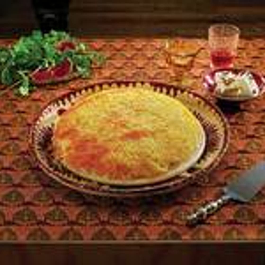 Baked Saffron Yogurt Rice with Chicken (Tahcheen-e Morgh)