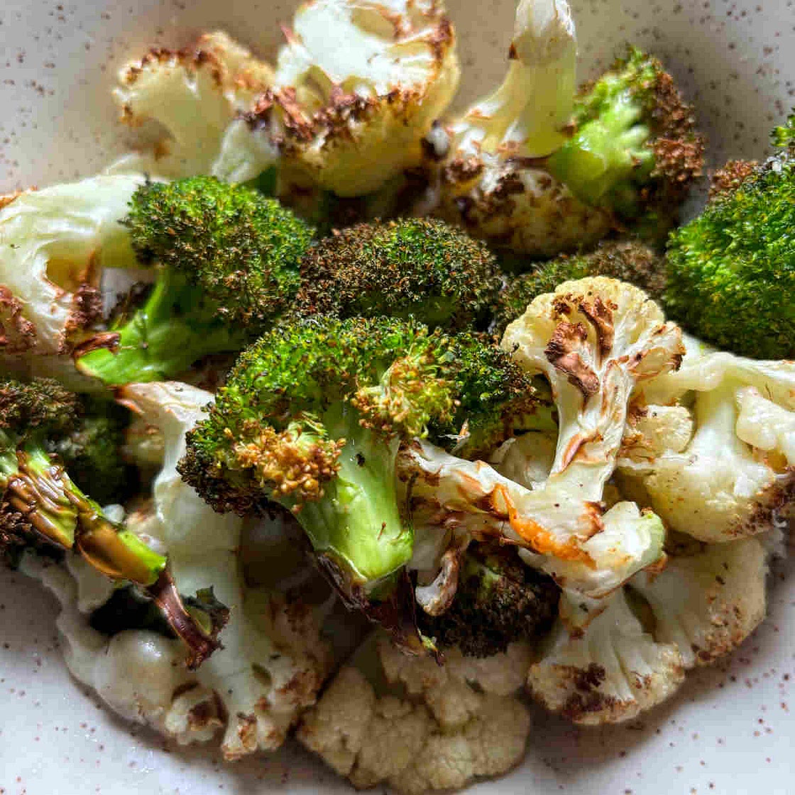 Easy Air Fryer Broccoli and Cauliflower
