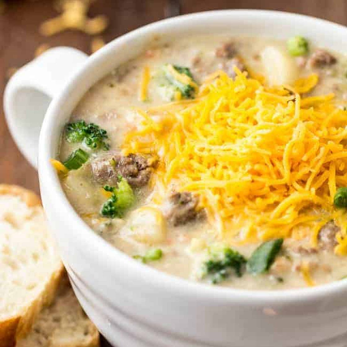 Cheeseburger Broccoli Soup