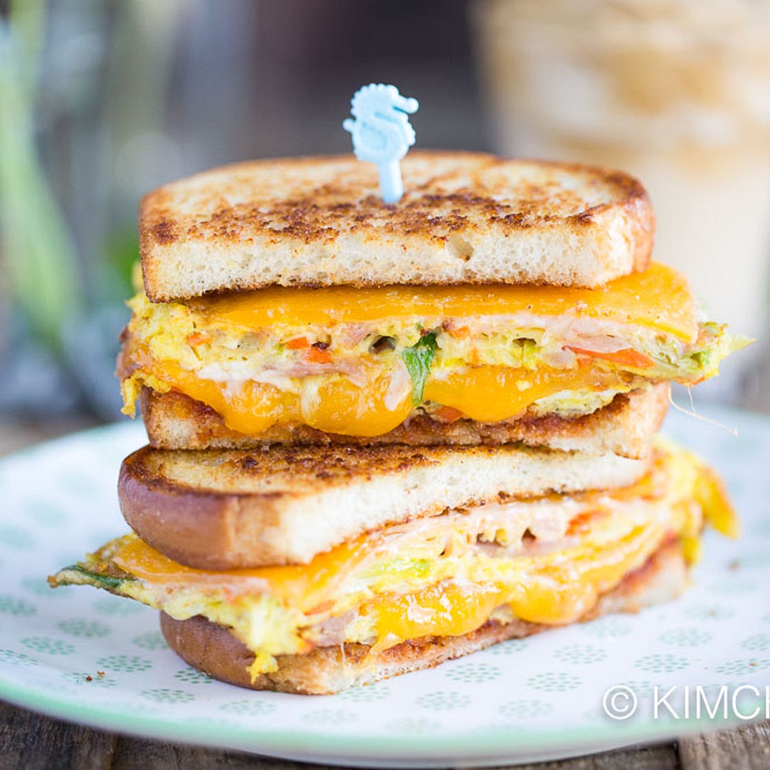 Korean Street Toast Sandwich with Egg