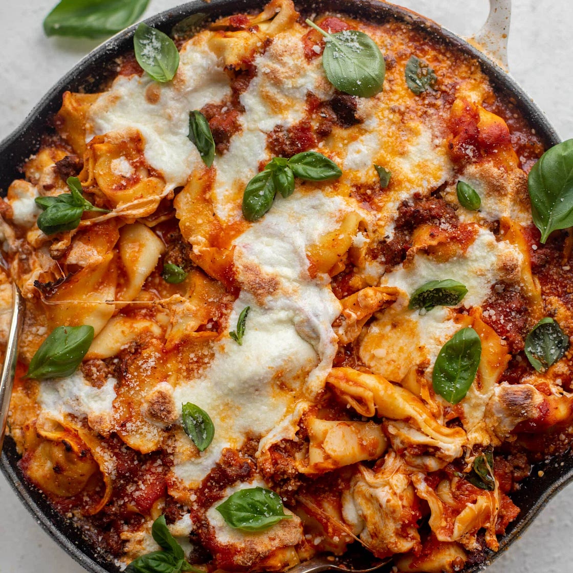 Cheesy Weeknight Tortellini Skillet
