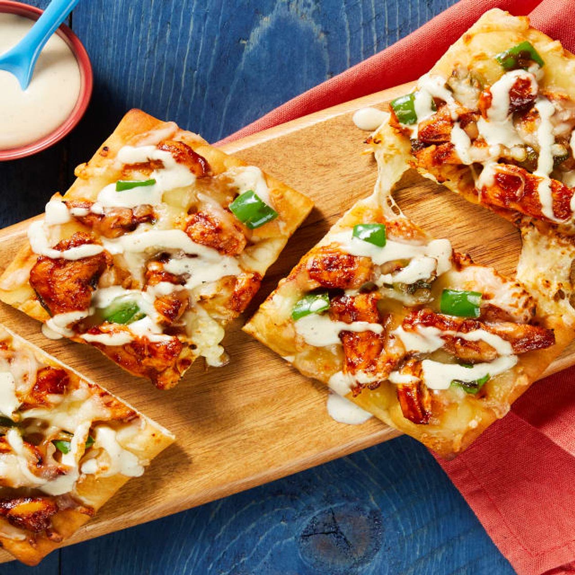 BBQ Ranch Chicken Flatbreads Lightning Prep