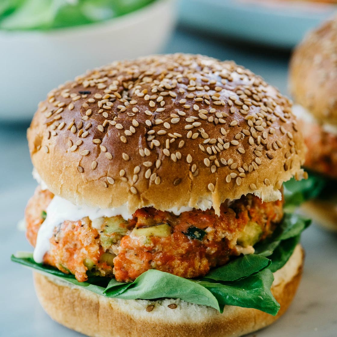 Salmon Burgers With Avocado