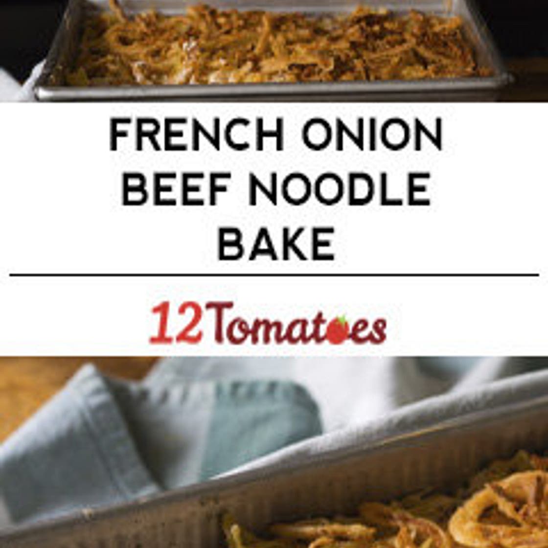 French Onion Beef Noodle Bake