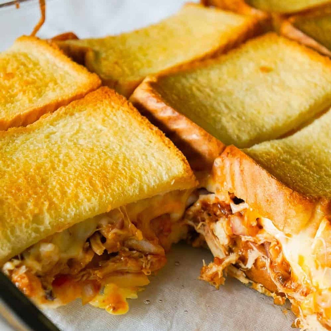 BBQ Chicken Grilled Cheese Casserole