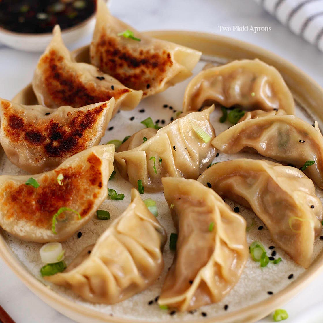Pan-Fried Pork Dumplings with Cabbage