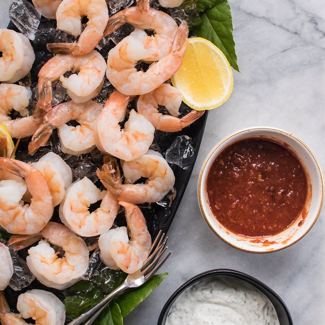 Shrimp Cocktail with Two Sauces