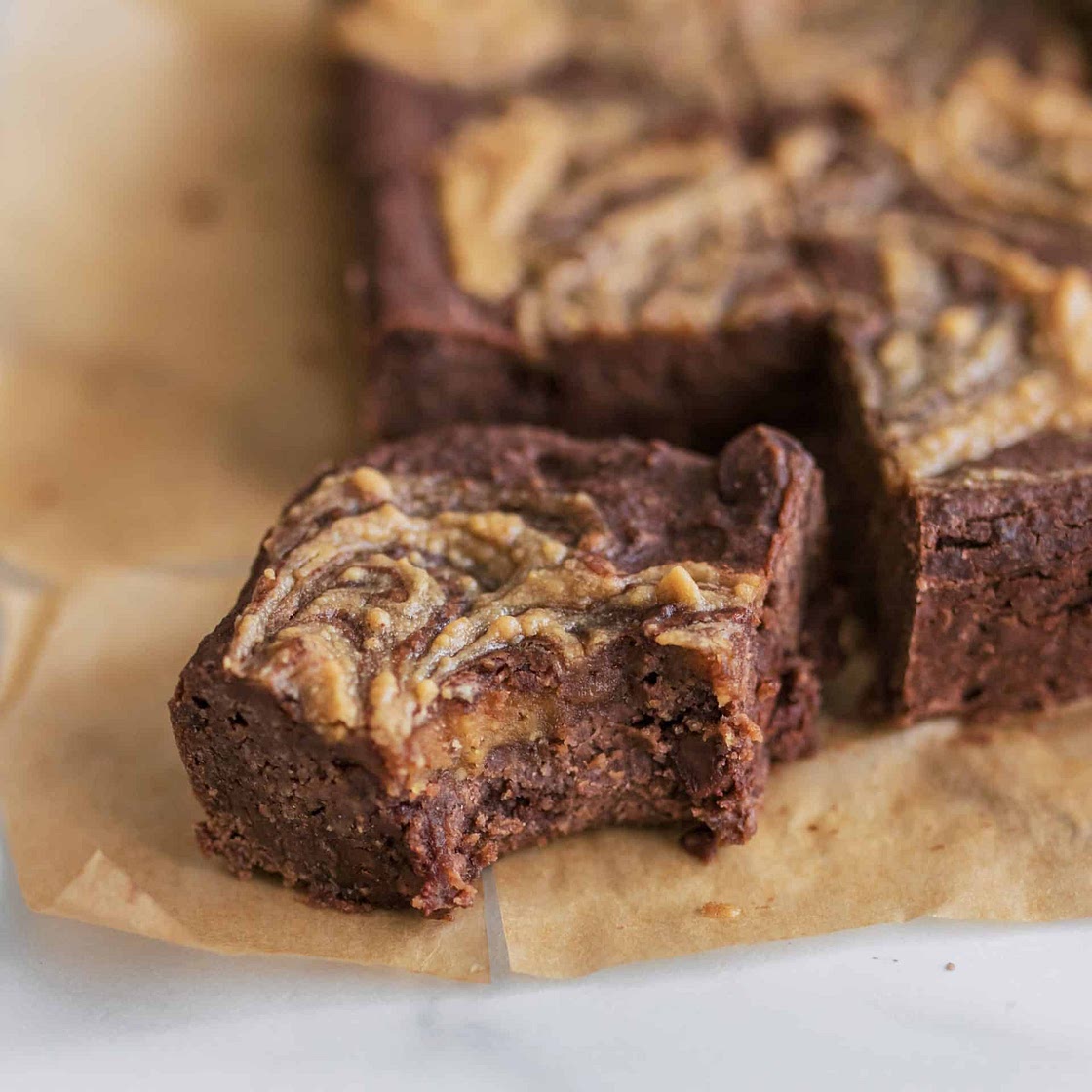 Peanut Butter Swirl Black Bean Brownies