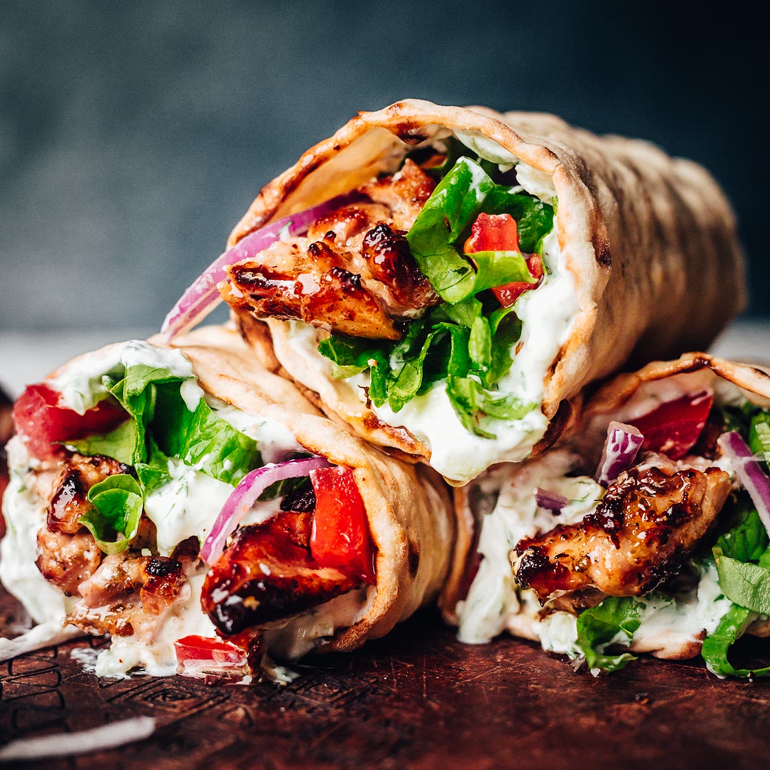 Grilled Greek Chicken Gyros