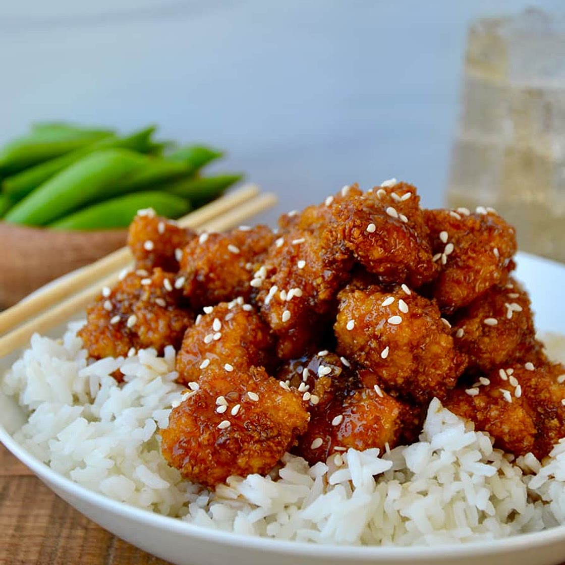 Crispy Baked Sesame Chicken