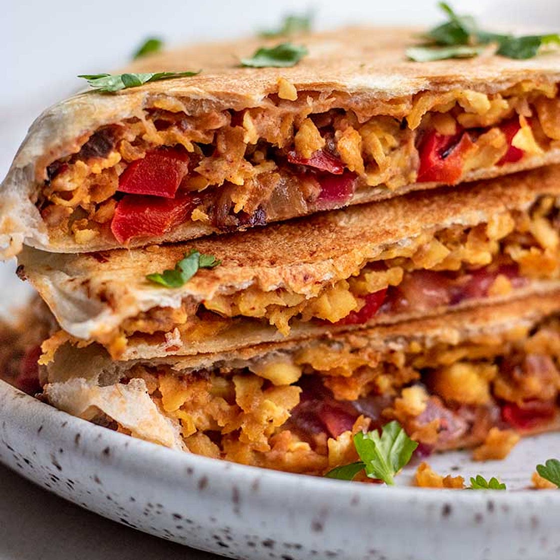 Crispy Shredded Chipotle Tofu Wraps