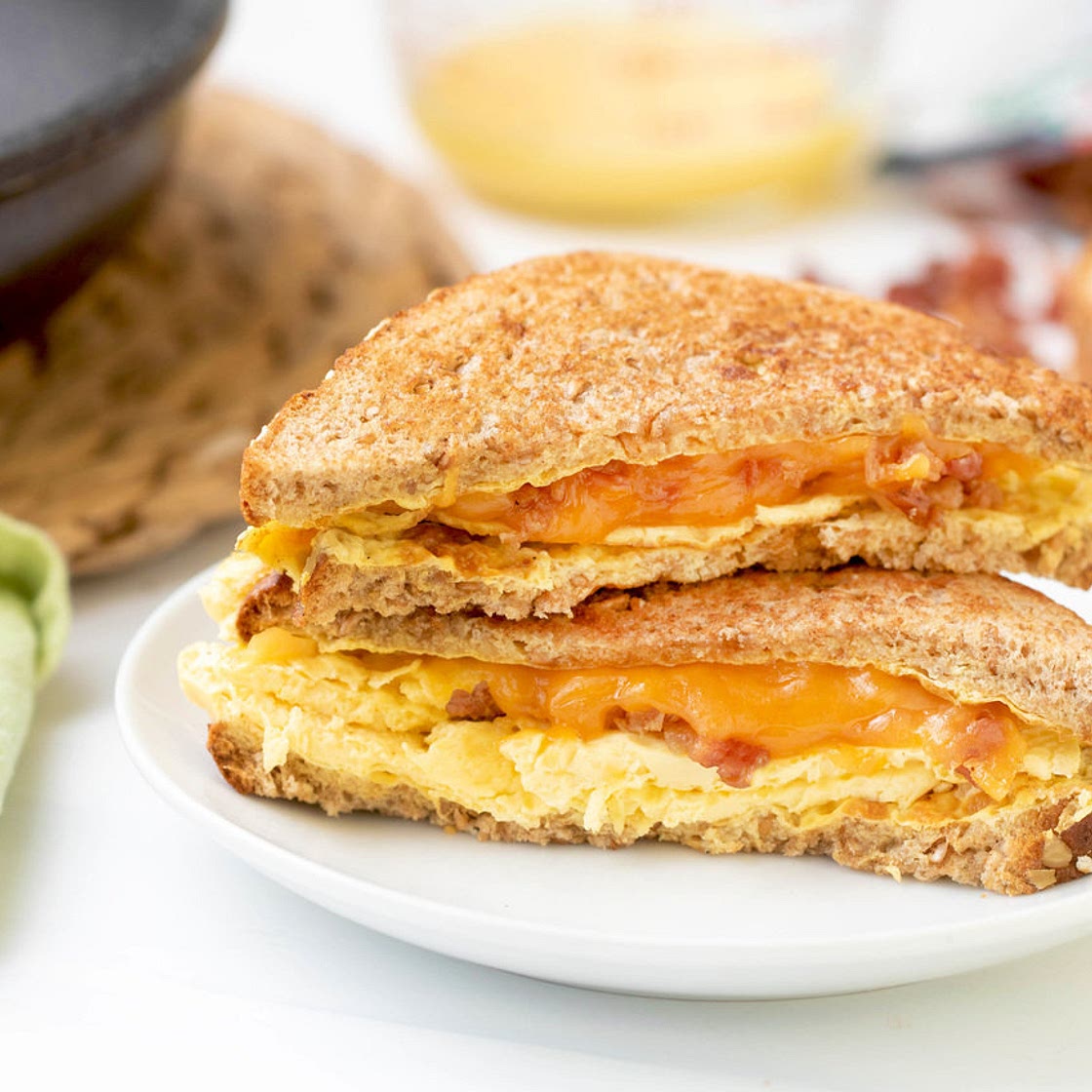 Bacon, Egg & Cheese Skillet Breakfast Sandwich