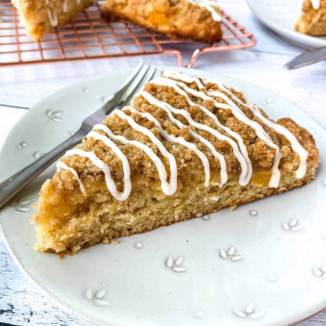 Peach Streusel Scones