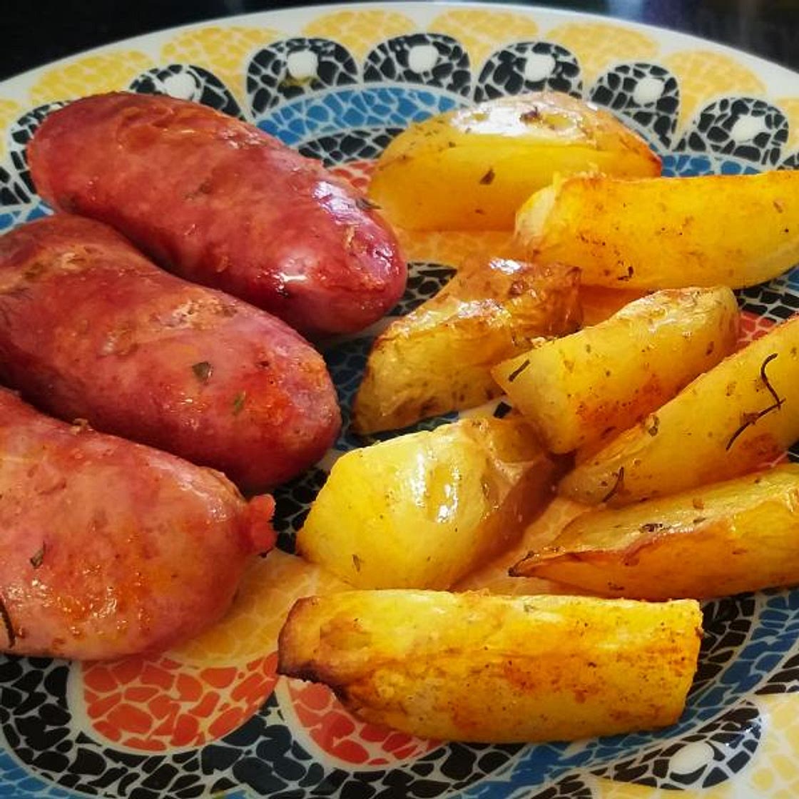 Receita de Batata frita com calabresa na AirFryer