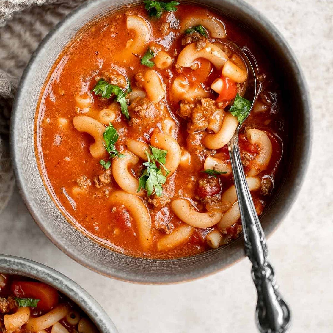 Hamburger Soup with Macaroni (Goulash Soup)