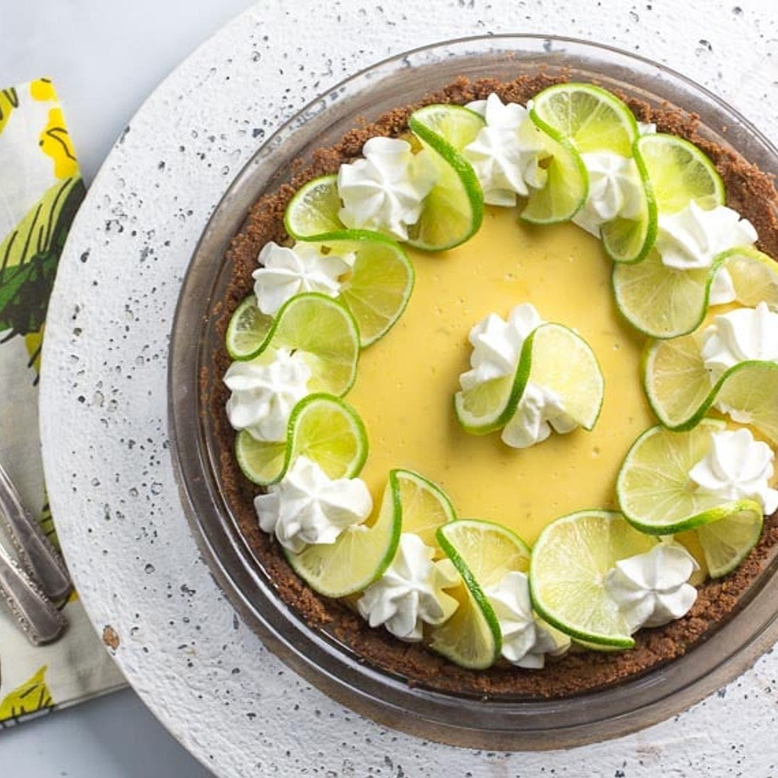 Low FODMAP "Key" Lime Pie