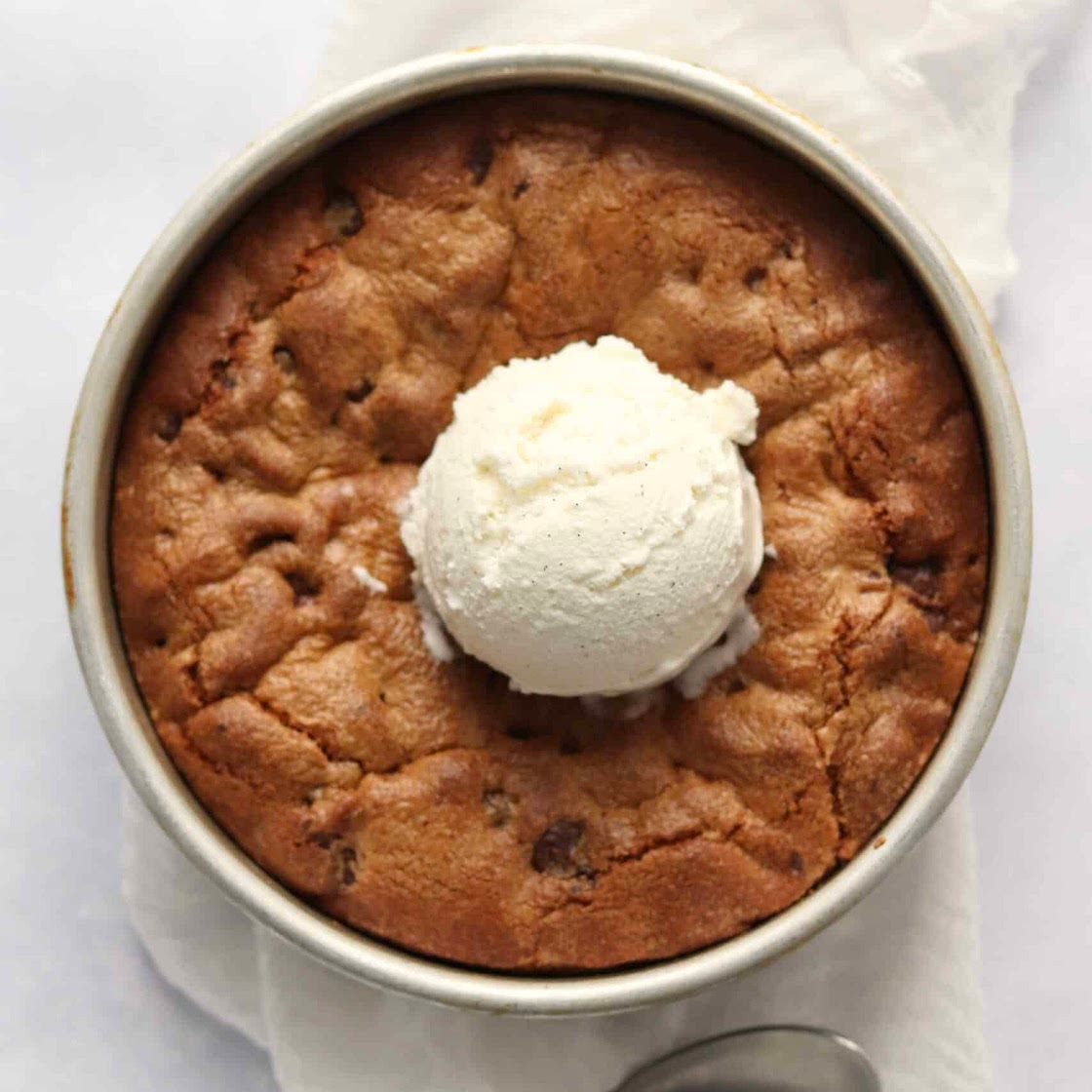 Air Fryer Chocolate Chip Cookie Cake