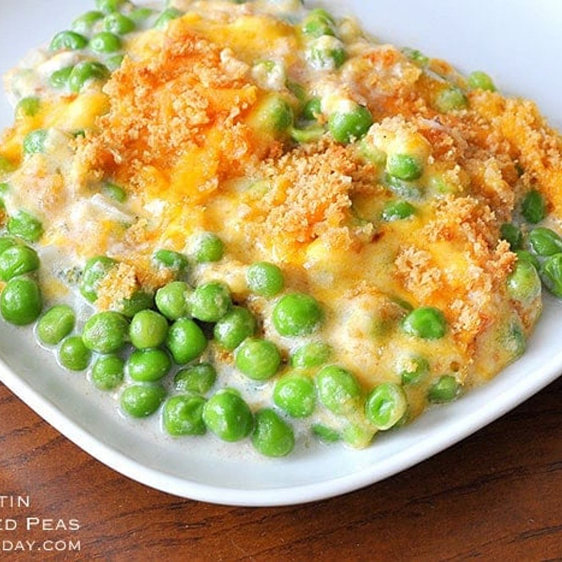 Au Gratin Creamed Peas