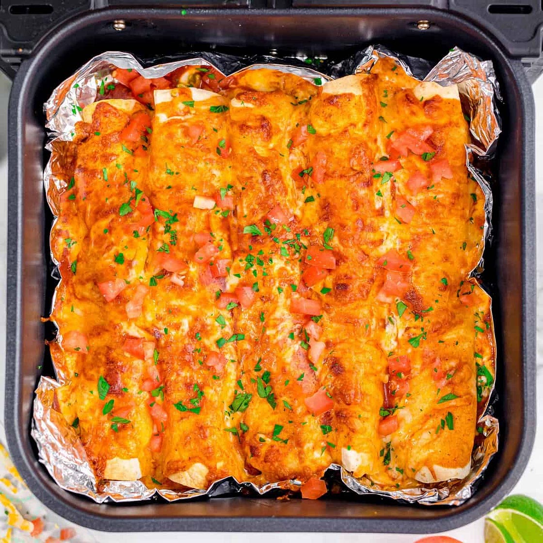 Air Fryer Chicken Enchiladas